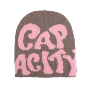 Gorro de invierno de punto acrílico personalizado de alta calidad con estampado completo sin puños Jacquard Mohair Logo estampado completo diario al aire libre - Product Image 6