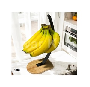 Support porte-banane avec Base en bois Style Vintage banane cintre tuyau arbre fruitier support pour cuisine comptoir décoration de la maison - Product Image 5