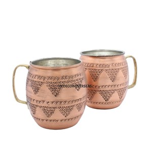 Tasse fantaisie transparente en verre transparent pour café, thé et bière avec poignées design en métal plaqué or à un prix impressionnant - Product Image 2