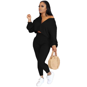 Hot selling breathable customized 2 piece set <b>women</b> <b>Women's</b> Sets <b>long</b> <b>sleeves</b> new fashion <b>women</b> track suits - Product Image 4