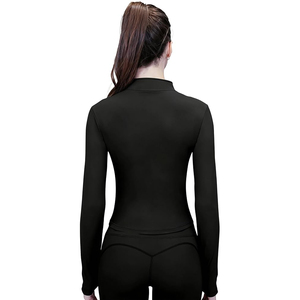 Womens Stretchy Top Full Zip Lightweight <b>Jacket</b> Soft <b>Yoga</b> Activity Wear Comfort Nylon Spandex Fabric Blend - Product Image 2
