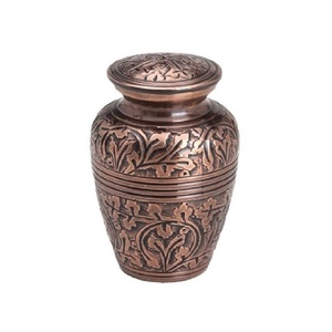 High Quality Brass Cremation <b>Keepsake</b> Urns With Engraving Black And Gold Finished For Human <b>Ashes</b> Funeral Supply - Product Image 3