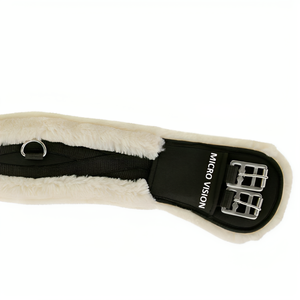 Équipement d'équitation de nouvelle mode, circonférence courte en fausse fourrure de cheval avec sangles élastiques, pointe de cheval équestre, circonférence de dressage de cheval - Product Image 3