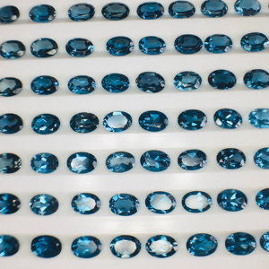 Lupa Natural Clean London Blue Topaz calibrada Tamaño 7x5mm calidad AAA con brillo AAA Perfect Making disponible a precio barato - Product Image 4
