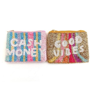 Monedero de Moda con Cuentas Bordadas de Mardi Gras para Mujer, Monedero Grande de Mardi Gras Hecho a Mano en India - Product Image 4