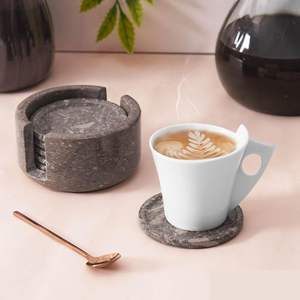 Oceanic <b>Ceramic</b> Classic <b>Coasters</b> Set of 6 with Holder Round Drink <b>Coasters</b>-Eco-Friendly & Durable - Product Image 5