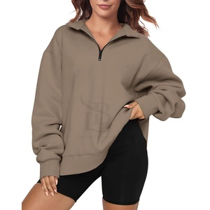 Offres Spéciales décontracté Streetwear femmes écologique polaire à capuche respirant tricoté goutte épaule chiffres avant Logo pour l'hiver - Product Image 1