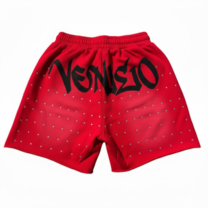 Pantalones cortos de secado rápido sólidos de cintura media personalizados con estampado de pantalla 100% algodón con diamantes de imitación desteñidos por el sol para hombres - Product Image 2