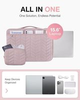Funda Protectora Ligera y Portátil para Laptop Coreana con Asa y Acolchado para Transporte y Almacenamiento de 15-16 Pulgadas