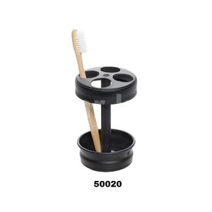Porte-brosse à dents en métal - Gobelet de salle de bain pour accessoires de salle de bain, porte-accessoires 3,25\" X 3,25\" X 5\", noir mat - Product Image 1