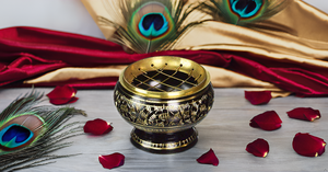 Quemador de incienso de pantalla de carbón de latón decorado pequeño para uso religioso - Product Image 3