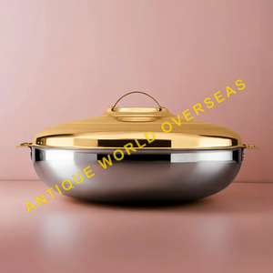 Juego de Ollas Calientes de Acero Inoxidable con Grabado Láser Decorativo, Estilo Real de Lujo, Aislado para Mantener la Comida Caliente, Tapa para Cazuela, Cocina, Restaurante - Product Image 6