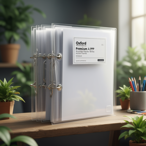 Oxford Premium <b>A4</b> PP Crystal Clear <b>File</b> <b>Folder</b> Accessories 100 Pack - Product Image 3