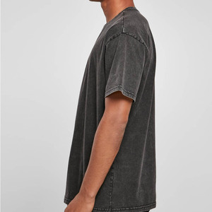 เสื้อยืดคอตตอน/ใยไผ่ ล้างสีแบบแอซิดวอช ทรงโอเวอร์ไซส์ พิมพ์โลโก้แบบวินเทจ เป็นมิตรต่อสิ่งแวดล้อม ระบายอากาศได้ดี - Product Image 2