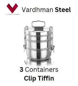 2025 articles de vente chauds bureau hôtel adulte en acier inoxydable Clip plaine Tiffin déjeuner bureau pique-nique compartiment 7*3 nourriture - Product Image 4