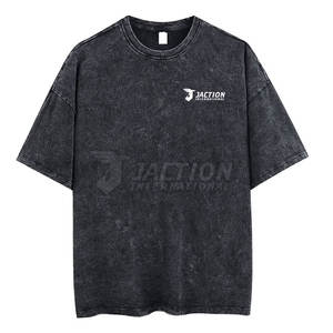 Precio razonable Tallas grandes Hombres Loose Fit Impreso Camiseta para hombres Acid Wash T Shirt Custom Logo Design Men Acid Wash T Shirts - Product Image 1