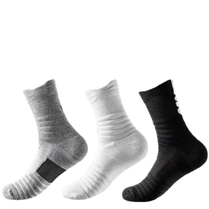 Best Quality Unisex Adults Polyester <b>Black</b> White Grey Plain Solid <b>Socks</b> for Men Women From Pakistan Exporters - Product Image 4