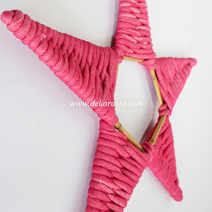Decorative Eco-Friendly Bamboo & <b>Stove</b> Wick Handicraft Star Christmas Ornaments for Tree Decoration - Product Image 5