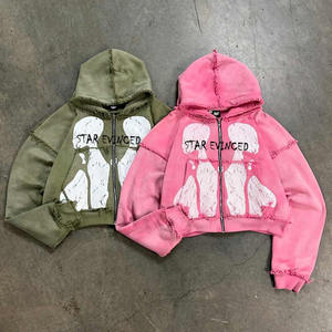 Sudadera con Capucha Corta de Algodón Grueso de Alta Calidad, Estilo Francés, Personalizable, Ecológica, Unisex, Antiarrugas - Product Image 4