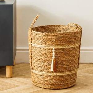 Juego de 3 cestas redondas de mimbre marino para decoración del hogar, cestas de almacenamiento hechas a mano, venta al por mayor, ecológicas, hechas en Vietnam - Product Image 5