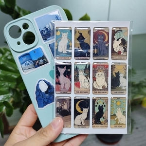 Feuille d'autocollants décoratifs 3D en époxy format A6 découpés à la forme, autocollants 3D en gel cristal en dôme personnalisés pour coque arrière de téléphone portable - Vente en gros - Product Image 2