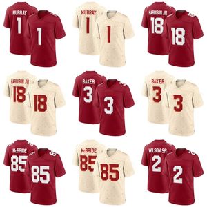 Camisetas de Fútbol Americano Cosidas al por Mayor, Nueva Temporada # 18 Harrison Jr. # 1 Camiseta Bordada de los Arizona Cardinals de la NFL - Product Image 1