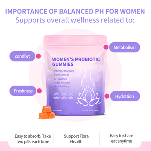 Gummies probiotiques pour l'équilibre <span class=keywords><strong>hormonal</strong></span> vaginal, marque privée, à mâcher, soutien digestif et immunitaire, OEM ODM - Product Image 2