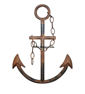 Grande ancre de bateau en métal aluminium Décoration murale nautique pour bateau Conception d'ancre élégante pour la décoration intérieure nautique - Product Image 5