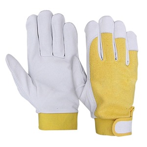 ถุงมือทำงานหนังวัวสำหรับงานหนักถุงมือประกอบมือเพื่อความปลอดภัยวัสดุหนังวัว - Product Image 1