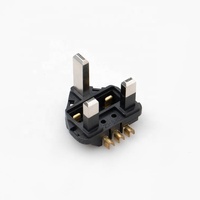 Prise électrique standard britannique insérer le câble d'alimentation en laiton pur PIN PBT avec fusible ignifuge