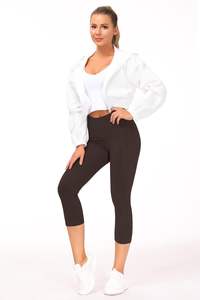 Pantalones de Yoga de Poliamida de Cintura Alta y Larga con Bolsillos, Control de Abdomen, Bloques de Color, Leggings Deportivos para Correr - Product Image 6