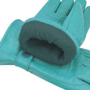 OEM ODM service personnalisé en cuir véritable longueur du poignet hommes hiver nouvelle mode coupe-vent en cuir PU gants écran tactile - Product Image 3