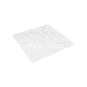 Alfombrilla de ducha, modelo Orchidea, color blanco, fabricada en PVC, tamaño 51x51 cm - Product Image 1