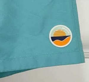 Men's Casual Mid Waist Drawstring Boardshorts Solid Beach Surfing Mesh <b>Shorts</b> with Pattern <b>Decoration</b> for Swimming - Product Image 6