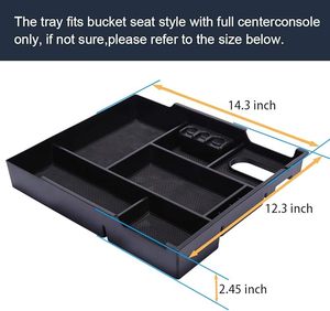 Para Toyota Tundra accesorios 2014-2021 consola central organizador insertar ABS materiales negros bandeja reposabrazos caja de almacenamiento secundaria - Product Image 6