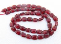 Perles de pierres précieuses grenat rouge africain 100% naturel, taille baguette facettée, qualité supérieure, calibrées 6x8mm, brin de 8 pouces, pour pendentifs DIY Gems Valley