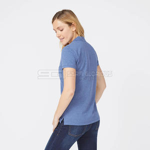 Polo Personalizado Bordado para Mujer, Camiseta de Jersey Corta de Color Sólido, Transpirable, de Poliéster, Uniforme de Golf - Product Image 3