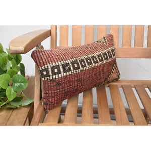Brown Wool Kilim 18x18 Inch Luxury Pillow 8x16 Inch Patchwork Design Woven Vintage Floral & <b>Fluffy</b> Print Portable <b>Bedding</b> - Product Image 2