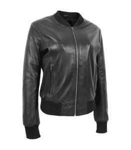 Offre Spéciale de créateur Esprit Blouson bombardier pour femme Doublure respirante OEM Vente en gros Blouson en cuir véritable ODM sur mesure - Product Image 2