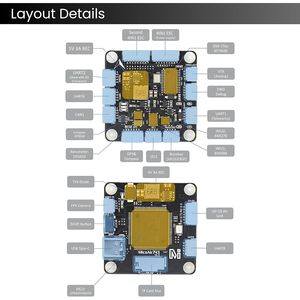 H743เซลฟี่ Aero 32-bit ESC 60A เครื่องควบคุมการบิน30x30 STACK รองรับ2-6S Lipo dual IMU เข็มทิศบารอมิเตอร์วัสดุพลาสติก - Product Image 6