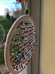 Panel Decorativo Plegable de Madera Art Deco Hecho a Mano, Ligero, para Decoración de Interiores del Hogar, Fácil de Colgar, Regalo para Diwali - Product Image 4