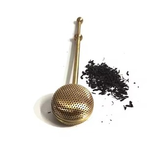 Eco-Friendly Brass <b>Tea</b> <b>Infuser</b> Superior Quality Reusable <b>Tea</b> <b>Infuser</b> With Handles Plated <b>Tea</b> Stainer Resting <b>Pot</b> - Product Image 4