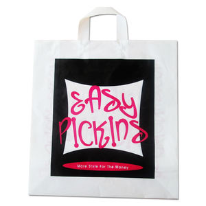 <b>Clothing</b> Packaging Soft Loop Handle Plastic Shopping <b>Bag</b> with Custom logo - Product Image 3