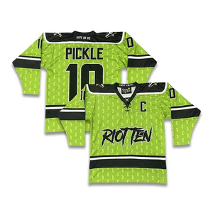 Vente en gros maillot de hockey sur glace unisexe personnalisé vêtements de sport pour hommes uniforme d'entraînement transfert de chaleur imprimé serviette en polyester respirant - Product Image 2