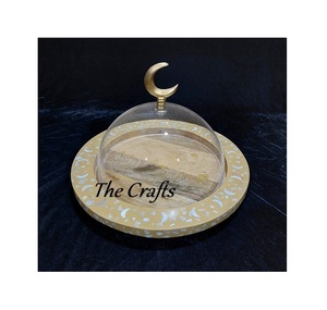 Soporte de pastel de acero inoxidable con cúpula Servidor de postres de forma redonda de calidad premium con cúpula para venta al por mayor - Product Image 2