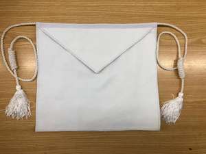 Mandil Masónico Blanco Liso, Mandil Masónico Personalizado con Bordado a Mano, Mandil Masónico Personalizado de Cuero PU - Product Image 3