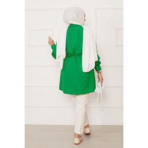 เสื้อฮิญาบ Benetton Modest Tops พร้อมดีเทลจีบและกระดุมซ่อน - Product Image 4