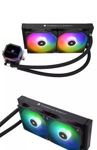 เทอร์มาลไรท์240ปริซึมแช่แข็งสีดำ arBB ระบายความร้อนด้วยน้ำระบายความร้อนหม้อน้ำรองรับ LGA1700 <span class=keywords><strong>AMD</strong></span> หลายแพลตฟอร์มในกล่อง - Product Image 3