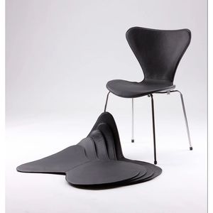 Arne Jacobsen Chair <b>Cover</b> 3107/3207 Black Polyester <b>Armchair</b> Slipcover - Product Image 1