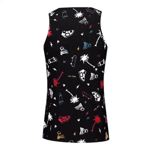 Ustom-Camiseta de entrenamiento de tela transpirable para hombre, camiseta sin mangas lisa con estampado para gimnasio - Product Image 5